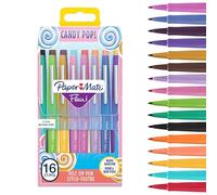 Paper Mate Flair Felt Tip Pens | Medium Point (0.7 mm) Marker Pens | Assorted Candy Pop Colouring Pens | For Kids & Adult Colouring, Journalling & More | 16 Count