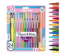 Paper Mate Flair Felt Tip Pens | Medium Point (0.7 mm) Marker Pens | Assorted Candy Pop Colouring Pens | For Kids & Adult Colouring, Journalling & More | 24 Count