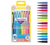 Paper Mate Flair Felt Tip Pens | Medium Point (0.7 mm) Marker Pens | Assorted Colouring Pens | For Kids & Adult Colouring, Journalling & More | 16