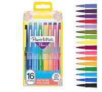 Paper Mate Flair Felt Tip Pens | Medium Point (0.7 mm) Marker Pens | Assorted Colouring Pens | For Kids & Adult Colouring, Journalling & More | 16 Count