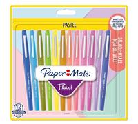Paper-Mate Flair Felt Tip Pens - Medium 0.7 mm - Assorted Pastel - 12 Count