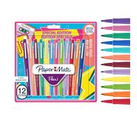 Paper Mate Flair Felt Tip Pens | Medium Point (0.7 mm) Marker Pens | Assorted Retro Colouring Pens | For Kids & Adult Colouring, Journalling & More | 12 Count