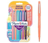 Paper-Mate Flair Felt Tip Pens - Medium Point 0.7 mm - Assorted Tropical Vacation - 6 Count