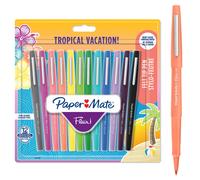 Paper Mate Flair Felt Tip Pens | Medium Point (0.7 mm) Marker Pens | Assorted Tropical Vacation Colouring Pens | For Kids & Adult Colouring,