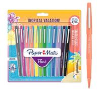 Paper Mate Flair Felt Tip Pens | Medium Point (0.7 mm) Marker Pens | Assorted Tropical Vacation Colouring Pens | For Kids & Adult Colouring, Journalling & More | 12 Count