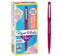 Paper Mate Flair Felt Tip Pens | Medium Point (0.7 mm) Marker Pens | Magenta Red Pens | For WritingMarkingDrawing & Sketching | 12 Count