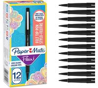 Paper Mate Flair Felt Tip Pens | Medium Point (0.7 mm) Writing Pens | Black Pen