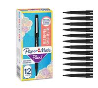 Paper Mate Flair Felt Tip Pens | Medium Point (0.7 mm) Writing Pens | Black Pens | For Writing, Drawing & Sketching | 12 Count