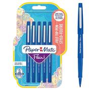 Paper Mate Flair Felt Tip Pens | Medium Point (0.7 mm) Writing Pens | Blue Pens | For Writing, Drawing & Sketching | 5 Count