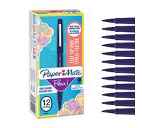 Paper Mate Flair Felt Tip Pens | Medium Point (0.7 mm) Writing Pens | Navy Blue Pens | For Writing, Drawing & Sketching | 12 Count