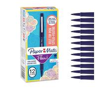 Paper Mate Flair Felt Tip Pens | Medium Point (0.7 mm) Writing Pens | Navy Blue Pens | For Writing, Drawing & Sketching | 12 Count