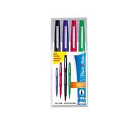 Paper Mate Flair Felt Tip Pens | Medium Point (0.7mm) | Assorted Business Colours | 4 Count Pouch