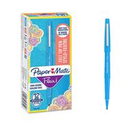 Paper Mate Flair Felt Tip Pens | Medium Point (0.7mm) | Sky Blue | 12 Count