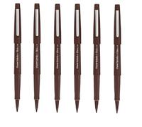 Paper Mate Flair Medium Point Felt Tip Pen Mocha 6 Pack