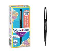 Paper Mate Flair Pen, 07 mm Medium Tip, Black, Box of 12