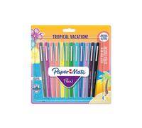 Paper Mate Flair Pen, 1.1mm Medium Tip, Tropical Colours, Pack of 12