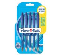 Paper Mate Flexgrip Blue Ballpoint Pens 5 Pack