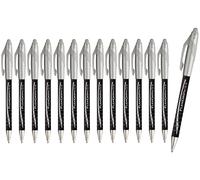 Paper Mate FlexGrip Elite Retractable Ballpoint Pens - Black Ink - Large Broad 1.4mm Wide Point - Pack of 14