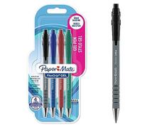 Paper Mate FlexGrip Gel Pens | Medium Point (0.7 mm) | Handwriting Pens & Stationery Supplies | BlackBlueRed & Green Ink Pen Set | 4 Count