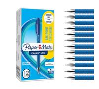 Paper Mate Flexgrip Ultra Ballpoint Pens | Medium Point (1.0mm) | Handwriting Pens & Stationery Supplies | Blue Pen Set | 12 Count