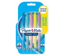 Paper Mate Flexgrip Ultra Pastel Ballpoint Pens | Medium Point (1.0mm) | Black Ink | Pastel Barrels | 5 Count