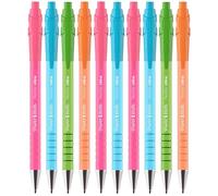 Paper Mate FlexGrip Ultra Retractable Ballpoint Pens | Blue Ink | Medium Point | 10 Pack | Bright Retro Barrels