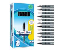Paper Mate Flexgrip Ultra Retractable Ballpoint Pens | Medium 12 count, Black