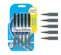 Paper Mate 1.0 mm Flexgrip Ultra Retractable Ballpoint Pen, Medium Point, Black, Pack of 5