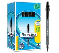 PaperMate Medium Point (1.0 mm) Flexgrip Ultra Retractable Ballpoint Pen, Black, Box of 12