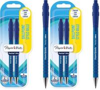 Paper Mate Flexgrip Ultra Retractable Ballpoint Pens | Medium Point (1.0mm) | Blue | 2 Count (Pack of 2)