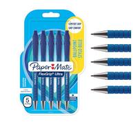 Paper Mate Flexgrip Ultra Retractable Ballpoint Pens | Medium Point (1.0mm) | Blue | 5 Count