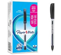 Paper Mate Gel Pens | Smooth Needle Point (0.5mm) | Black | 12 Count