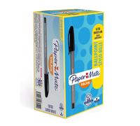 Paper Mate Inkjoy 100 CAP Capped Ball Pen Ultra Fine Tip 0.5mm - Black (Box of 50)