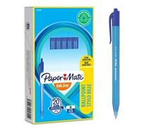 Paper Mate InkJoy 100 RT Retractable Ballpoint Pens Medium Point Pack of 6 Blueaa