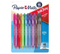 Paper Mate InkJoy 100RT Retractable Ballpoint Pens Medium Point (1.0mm) Assorted 16 Count