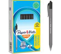Paper Mate InkJoy 100RT Retractable Ballpoint Pens | Medium Point (1.0mm) | Bla