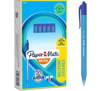 Paper Mate Inkjoy 100 Retractable Ballpoint Pen Blue Pack 20