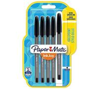 Paper Mate InkJoy 100ST Ballpoint Pens | Fine 5 count (Pack of 1), Black