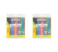 Paper Mate InkJoy 100ST Ballpoint Pens, Medium Point (1.0 mm), Assorted Fun Colours, 27 Count (Pack of 2)