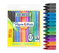 Paper Mate InkJoy 100ST Ballpoint Pens | Medium Point (1.0mm) | Assorted Fun Colours | 27 Count