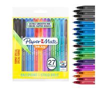 Paper Mate InkJoy 100ST Ballpoint Pens | Medium Point (1.0mm) | Assorted Fun Colours | 27 Count
