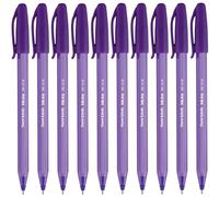 Paper Mate InkJoy 100ST Ballpoint Pens | Medium Point 1.0mm | Purple Ink | Pack of 10 | Ultra Smooth Ink