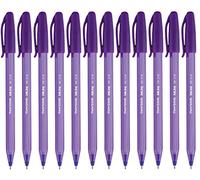 Paper Mate InkJoy 100ST Ballpoint Pens | Medium Point | Purple Ink | Pack of 12 | Ultra Smooth Ink