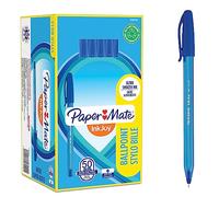 Paper Mate Inkjoy 100 CAP Capped Ball Pen Ultra Fine Tip 0.5mm - Blue (Box of 50)