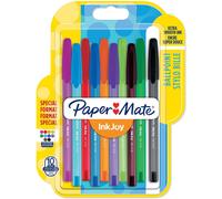 Paper Mate InkJoy 100ST Capped Ballpoint Pens | Medium Point (1.0mm) | Fun Colours | 10 Count