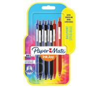 Paper Mate InkJoy 300RT Retractable Ballpoint Pens | Medium Point (1.0 mm) | Black, Blue & Red | 8 Count