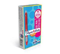 Paper Mate InkJoy Gel Pen, Fine Point - Red, Box of 12