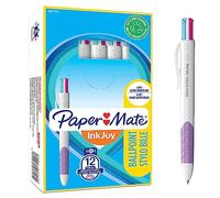 Paper Mate InkJoy Quatro 4-Colour Ballpoint Pen | Assorted Fun Colours | Medium Point (1.0mm) | 12 Count