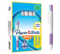 Paper Mate InkJoy Quatro 4-Colour Ballpoint Pen | Assorted Fun Colours | Medium Point (1.0mm) | 12 Count