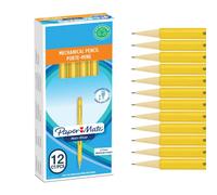 Paper Mate Non-Stop Mechanical Pencil 0.7mm Hb 2 Yellow Barrel 12 Count